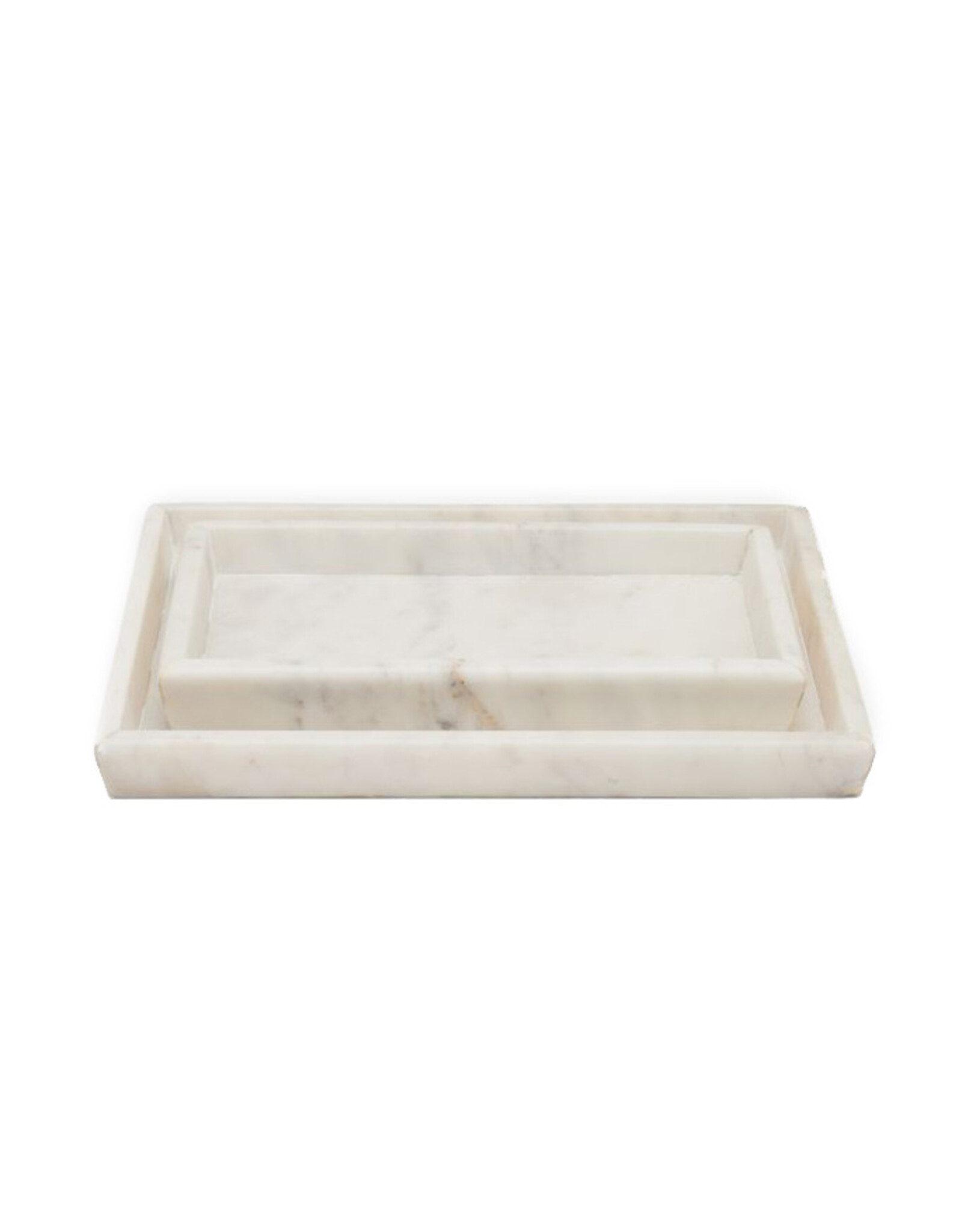 White Marble Tray, Lg