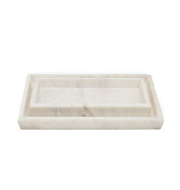 White Marble Tray, Lg