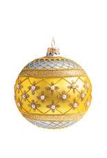 Coronation Light Blue & Yellow Ornament
