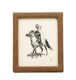 Natural Woven Pandan Oak Frame, 8 x 10