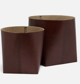 Full Grain Leather Basket, S