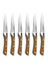 Olivewood Steak Knives, Set of 6