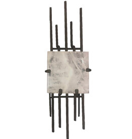 Rock Crystal & Iron Vierzon Sconce, Pair