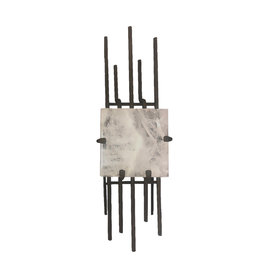 Rock Crystal & Iron Vierzon Sconce, Pair