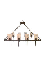 Sevilla Rectangle Rock Crystal 8 Light (L)