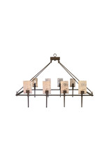 Sevilla Rectangle Rock Crystal 8 Light (L)