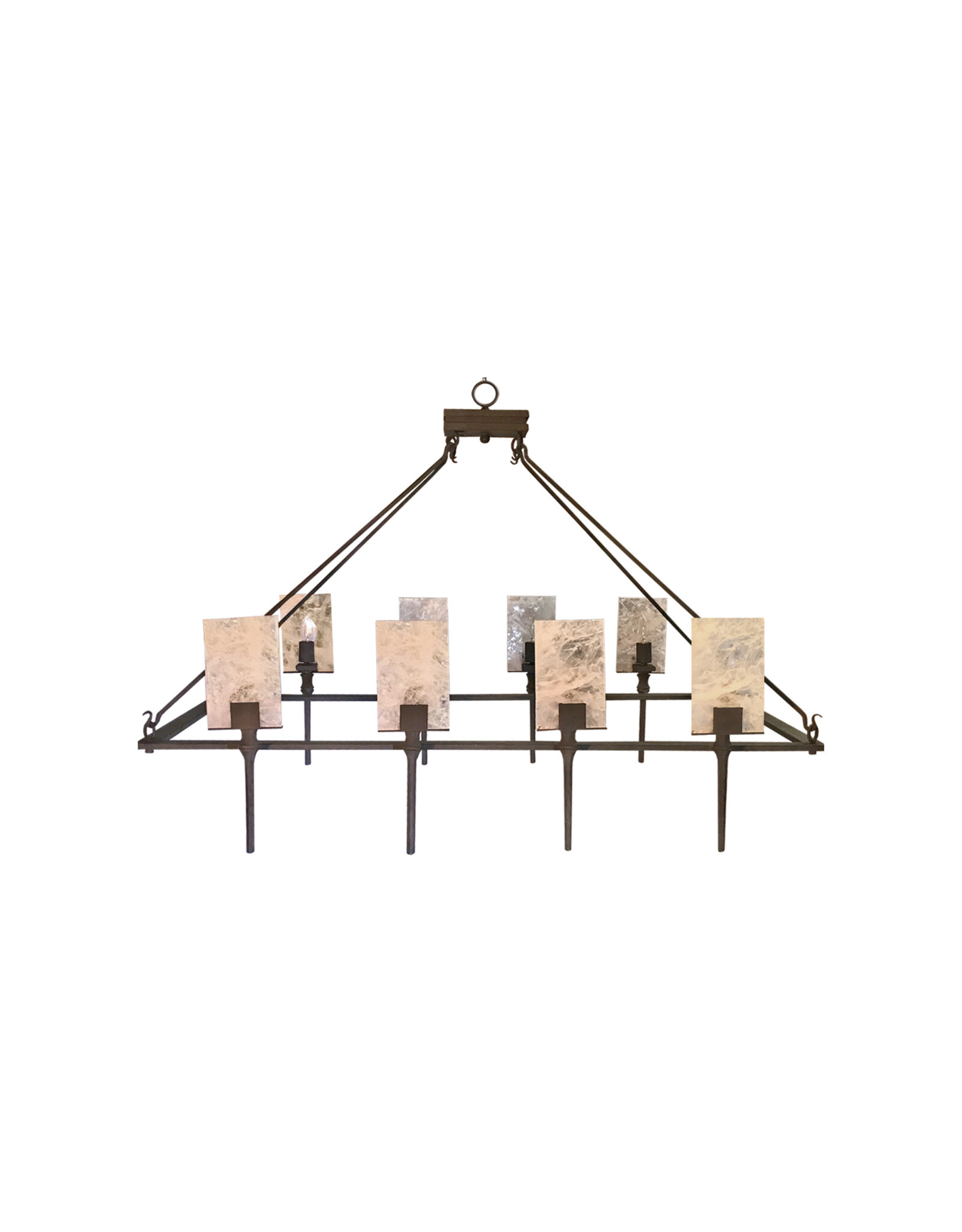 Sevilla Rectangle Rock Crystal 8 Light