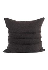 Dark Gray Stripes Pillow, 22 x 22