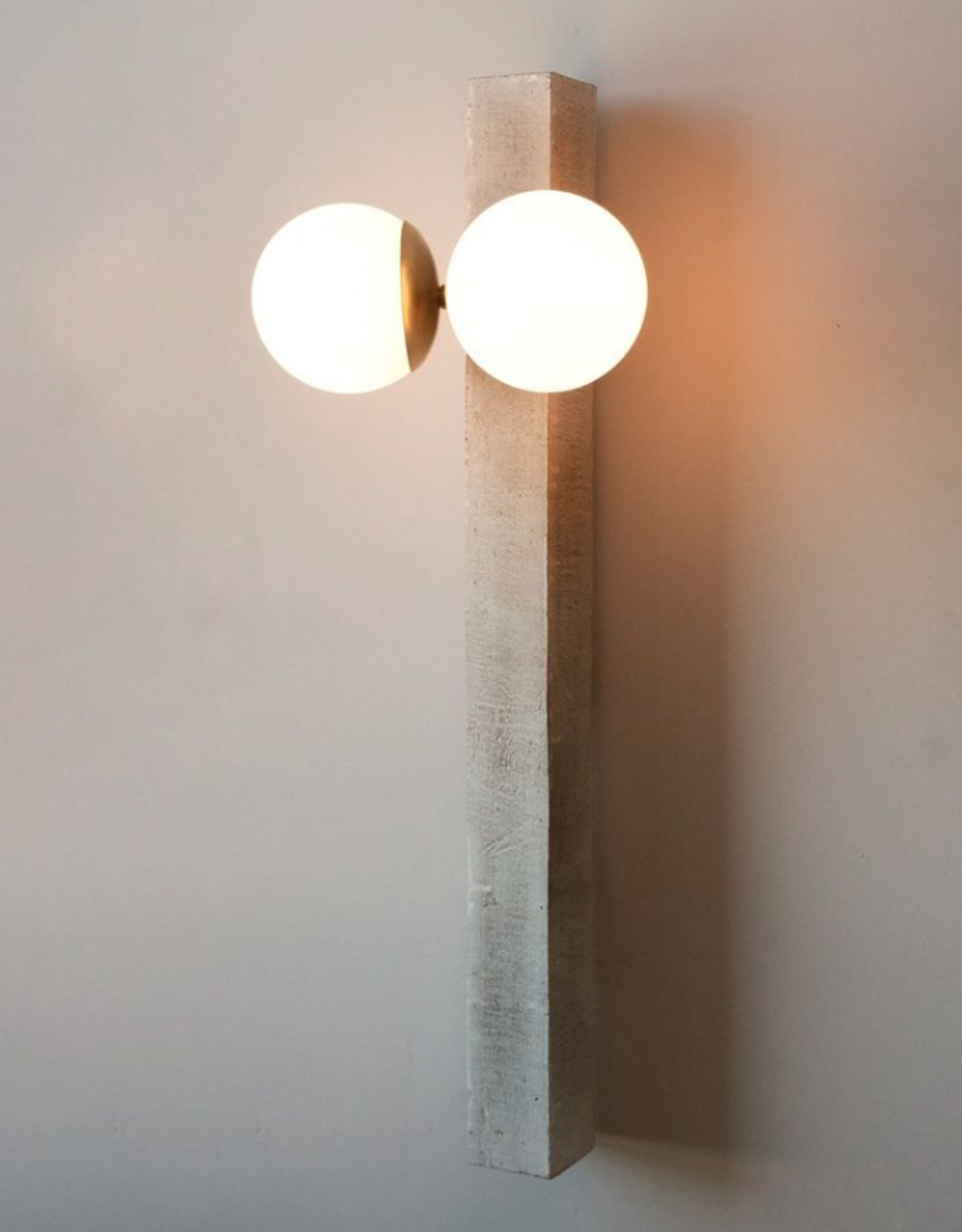Conduit Sconce w/ Two Clear Globes (L)
