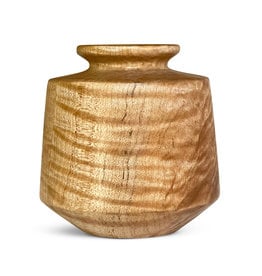 Curly Maple Fluted Rim Vase