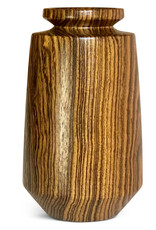 Rare Exotic Bocote Fluted Rim Vase