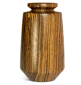 Rare Exotic Bocote Fluted Rim Vase
