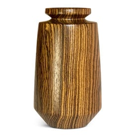 Rare Exotic Bocote Fluted Rim Vase