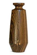 Rare Exotic Bocote Tall Fluted Rim Vase