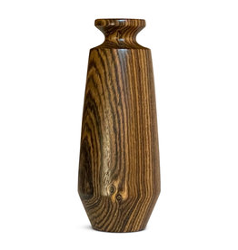 Rare Exotic Bocote Tall Fluted Rim Vase