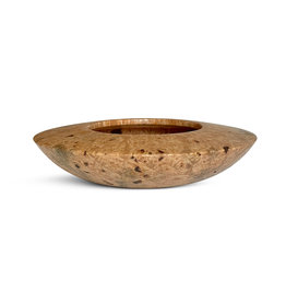 Maple Burl Flat Rim Saucer w/ Bark Inculsions