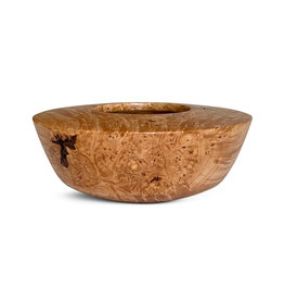 Curly Maple Flat Rim Bowl w/ Bark Inclusions