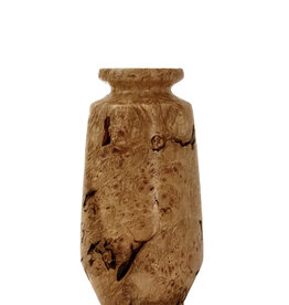 Maple Burl Narrow Fluted Rim Vase
