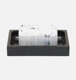 Shagreen Soap Dish, Black