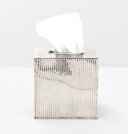 Redon Ribbed Tissue Box, Nickel