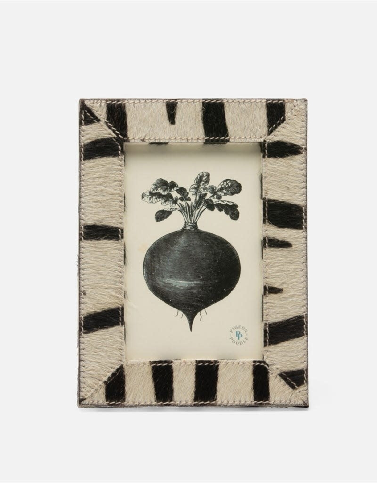 Zebra Hair on Hide Frame, 4 x 6