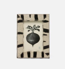 Zebra Hair on Hide Frame, 4 x 6
