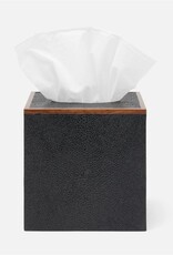 Shagreen Tissue Box, Black