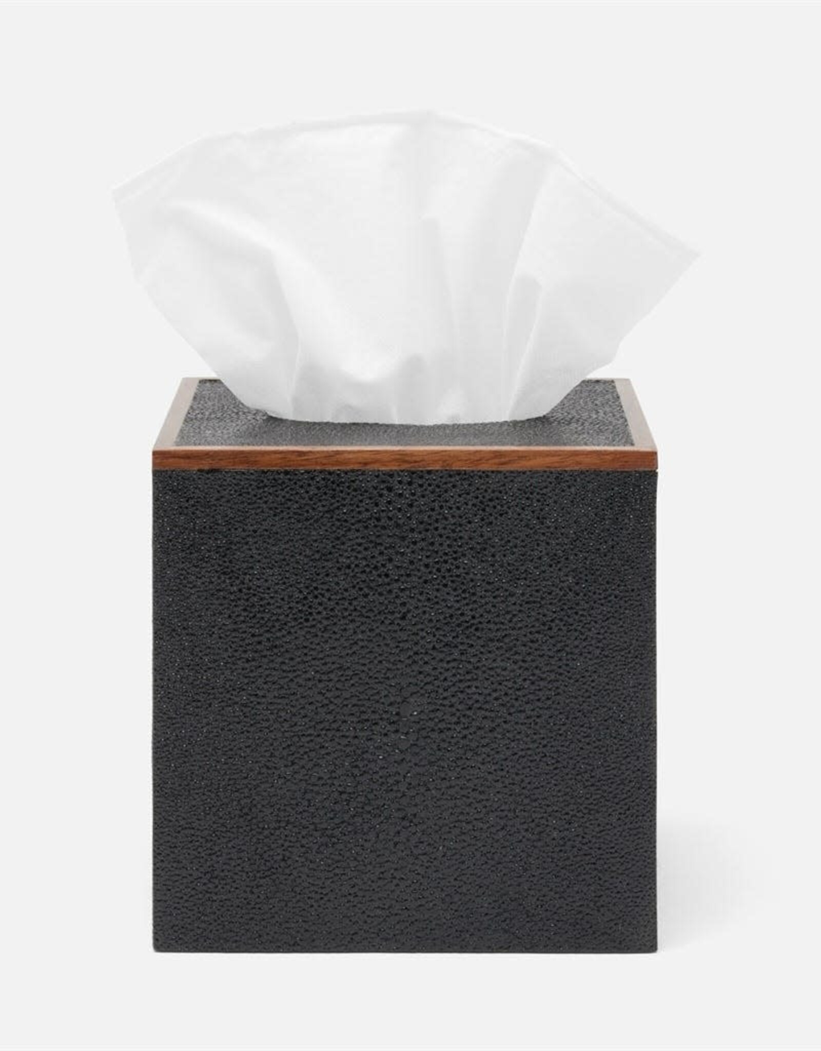 Shagreen Tissue Box, Black