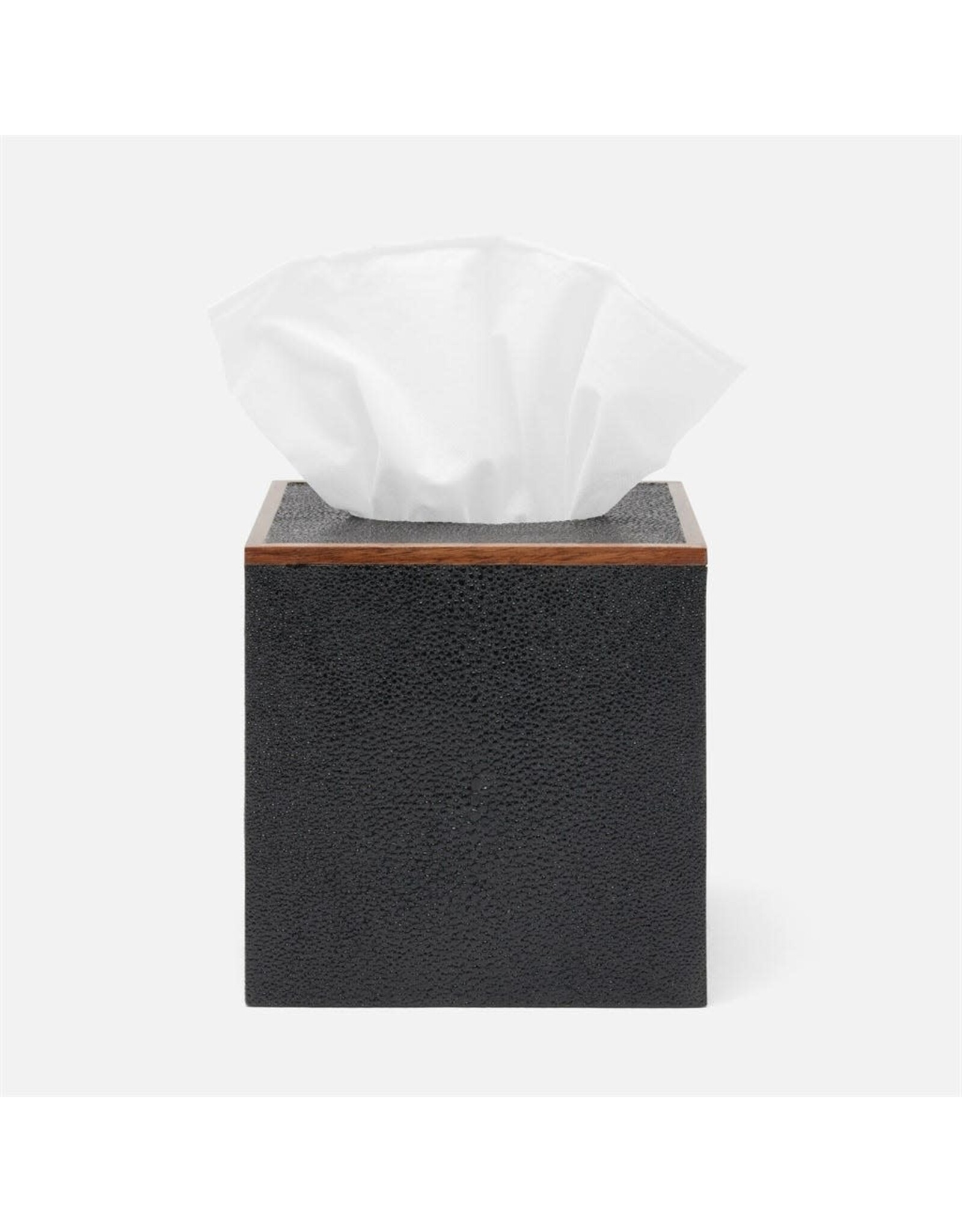 Shagreen Tissue Box, Black
