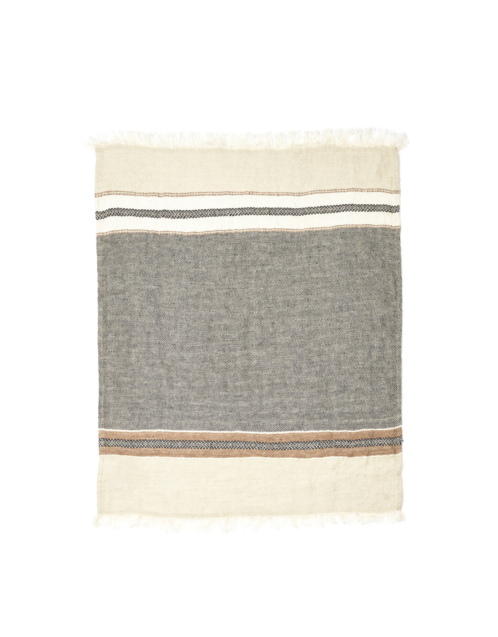 The Belgian Beeswax Stripe Fouta Towel 43 x 71