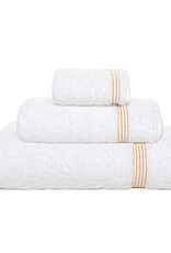 Bourdon Washcloth, White/Gold 12x12 (L)