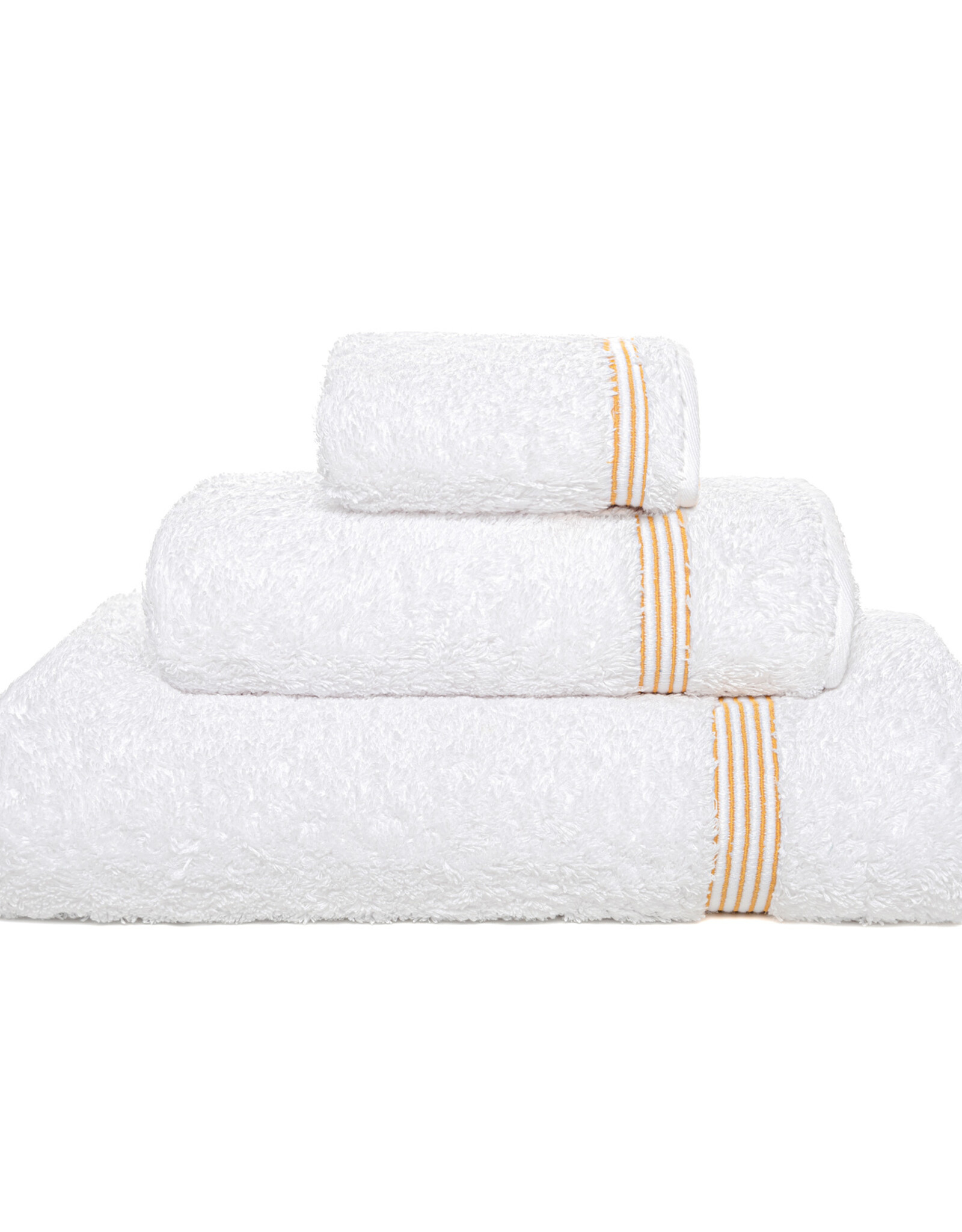 Bourdon Washcloth, White/Gold 12x12 (L)