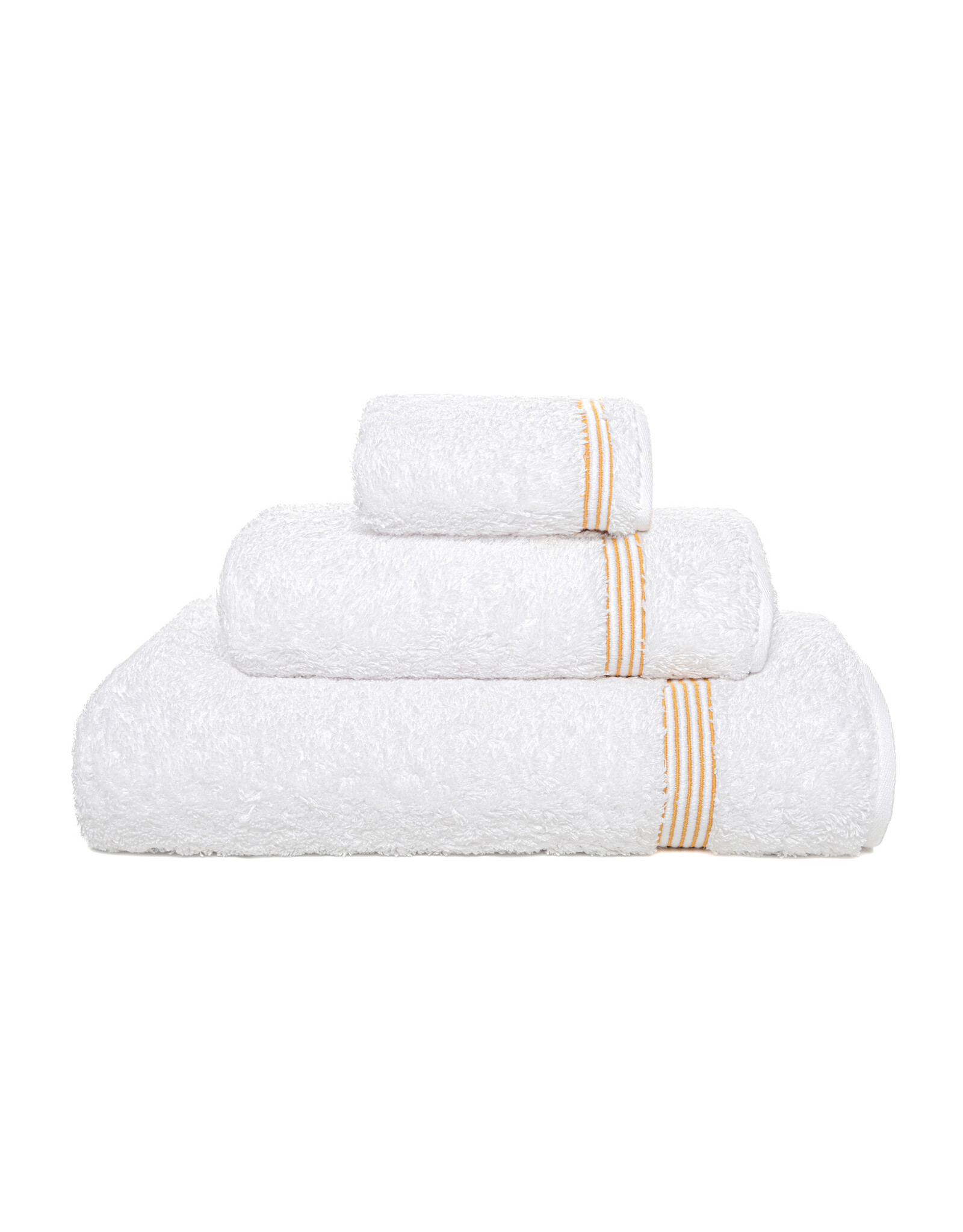 Bourdon Washcloth, White/Gold 12x12 (L)