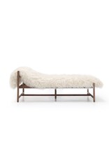 Black Leather Willow Daybed, Ash Frame