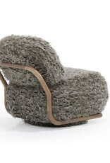 Leo Swivel Club Chair Walnut