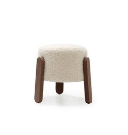 Lou Round Stool, Walnut, Cottswold Ivy