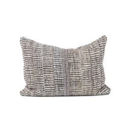 Makun Stripes Grey/White Pillow, Chile 24x15