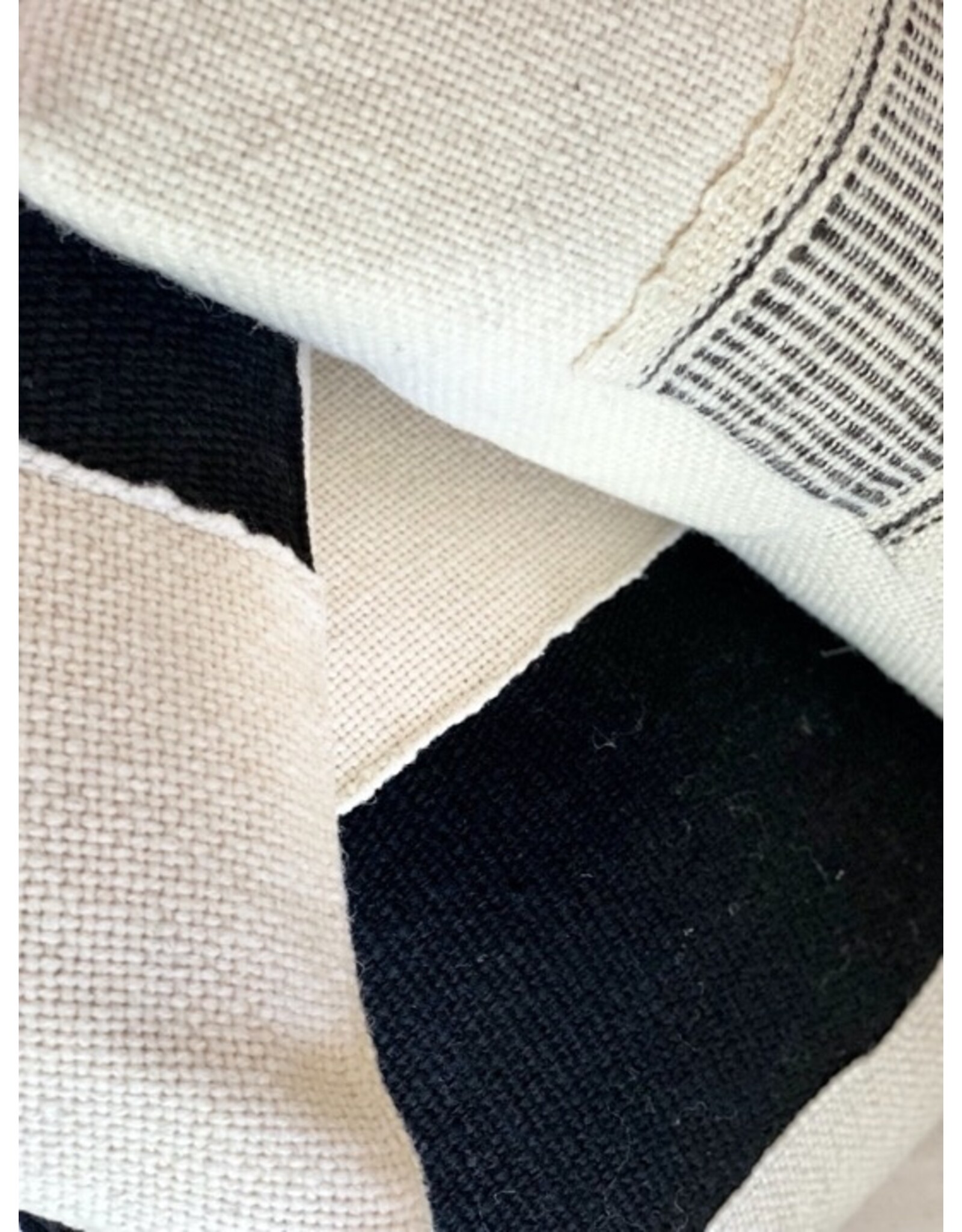 Makun Lazo Black Stripe Pillow, Chile 26 x 26