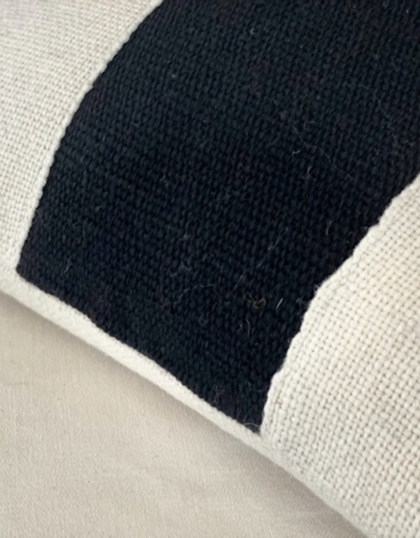 Makun Lazo Black Stripe Pillow, Chile 26 x 26
