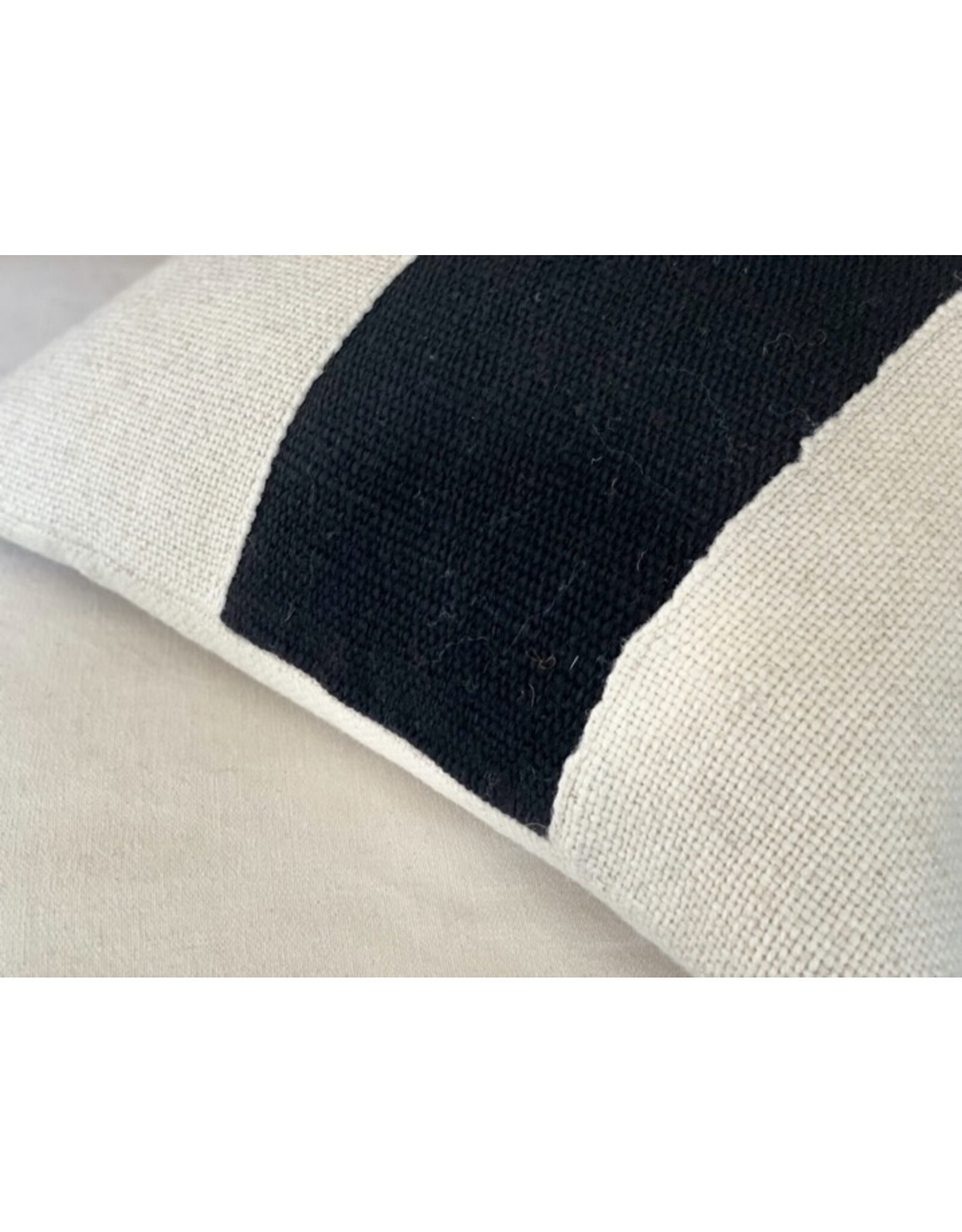 Makun Lazo Black Stripe Pillow, Chile 26 x 26