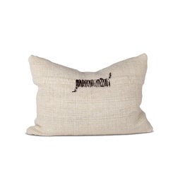 Makun Black & White Stitch Pillow 24x15