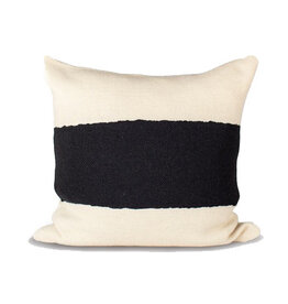 Makun Lazo Black Stripe Pillow, Chile 26 x 26