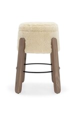 Lou Swivel Barstool, Sealed Walnut
