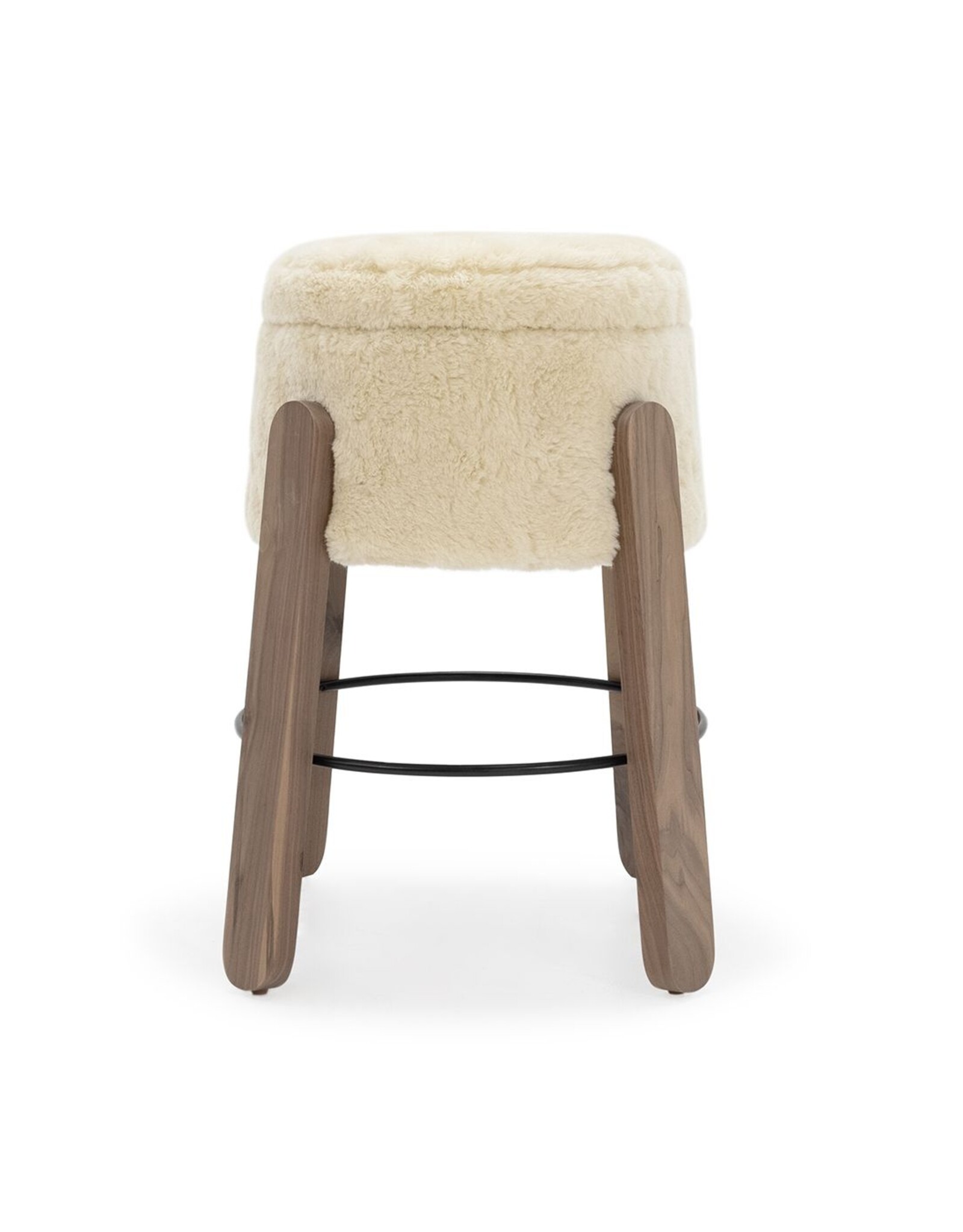 Lou Swivel Barstool, Sealed Walnut