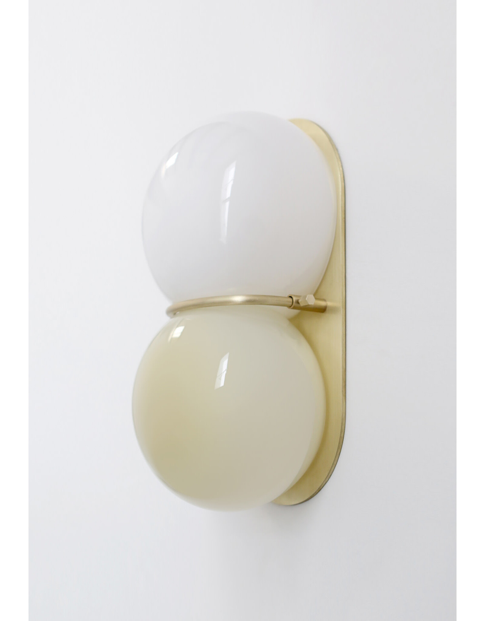 Twin White Sconce