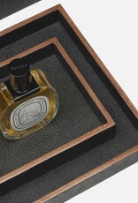 Shagreen Tray, Black Set of 2