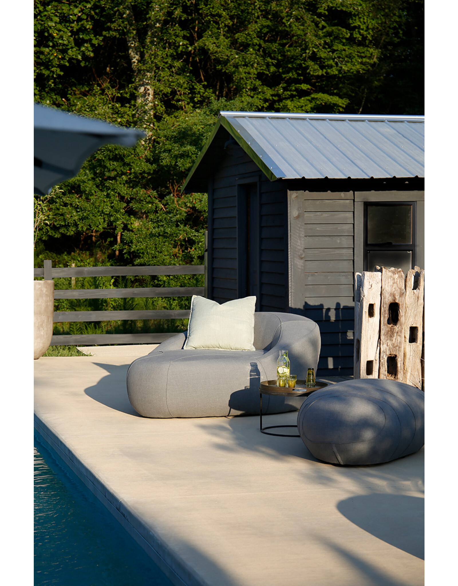 Lola Small Outdoor Pouf