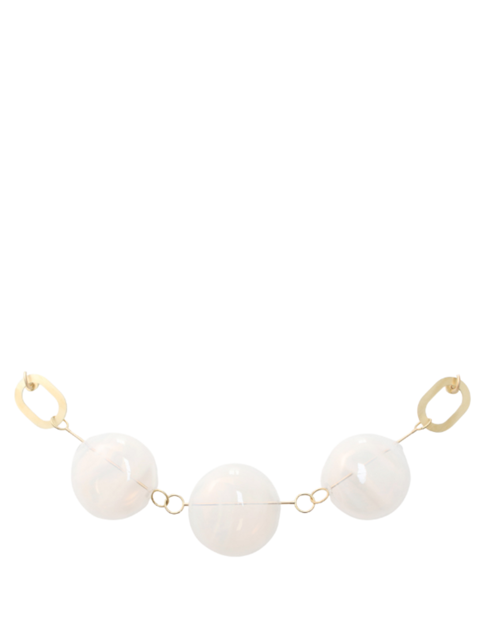 5 Bead, Alabaster + Oxidized 51"