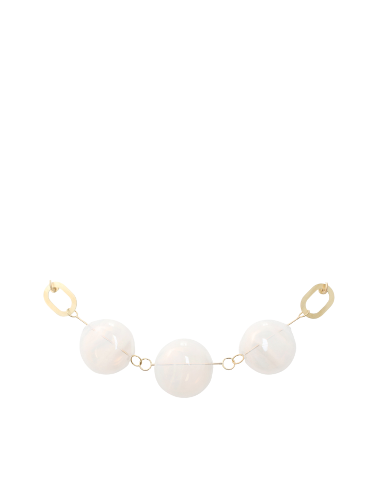 5 Bead, Alabaster + Oxidized 51"
