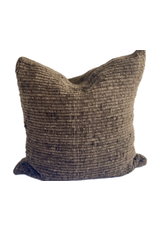 Brown Ribbed Textured Pillow, Chile 26 x 26